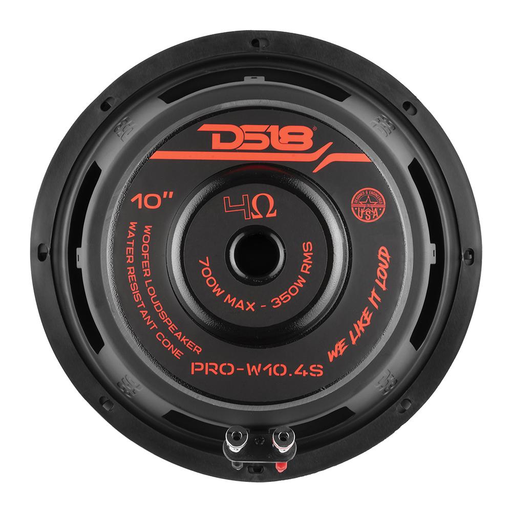 PRO 10" Water Resistant Woofer 350 Watts Rms 4-Ohm SVC
