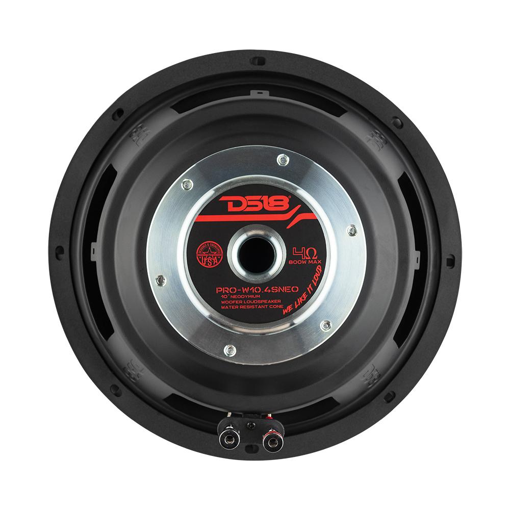 PRO 10" Neodymium Water Resistant Woofer 400 Watts Rms 4-Ohm SVC