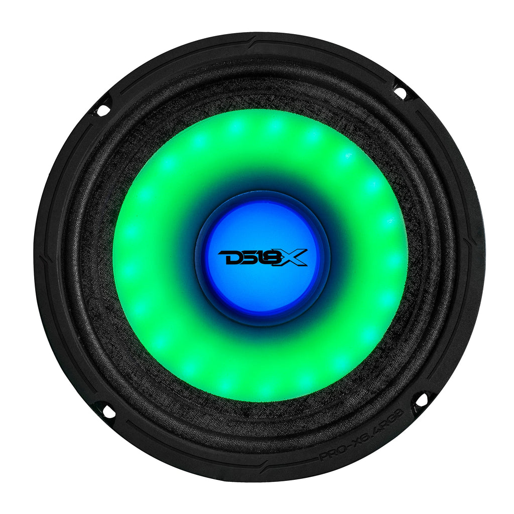 6.5" Mid-Range Loudspeaker with Dual RGB LED For Cone & Dust Cap 250 Watts 4-Ohm