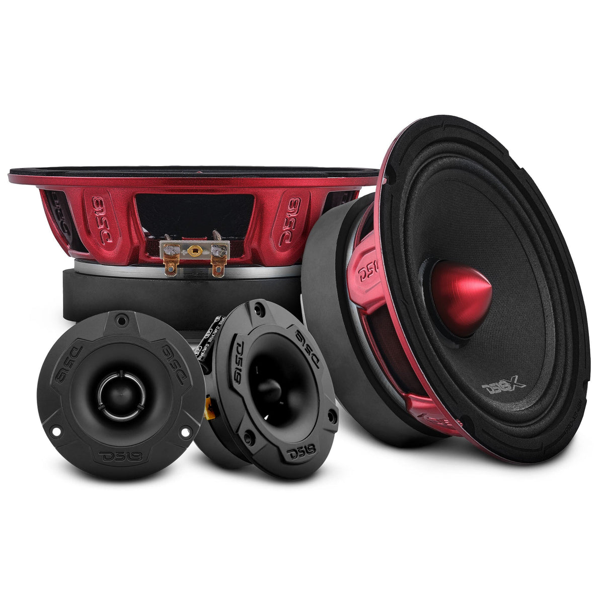 Pro Audio Loudspeakers Package - Pair 6.5" Speakers + Pair of Tweeters