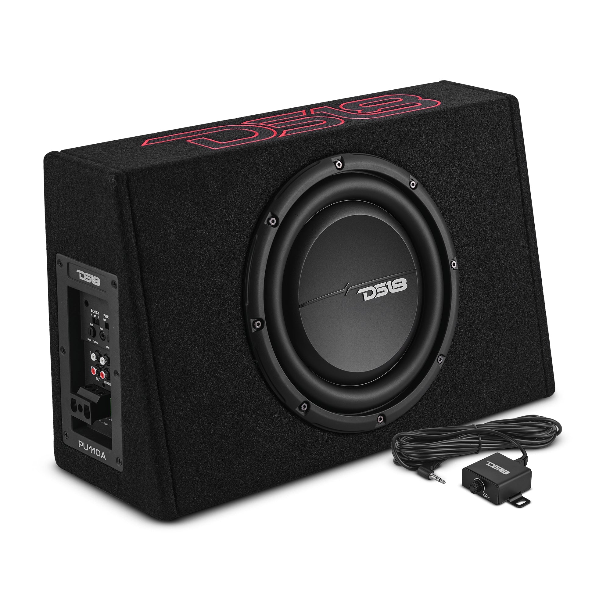 10” Amplified Shallow Subwoofer Enclosure for Pickup Trucks