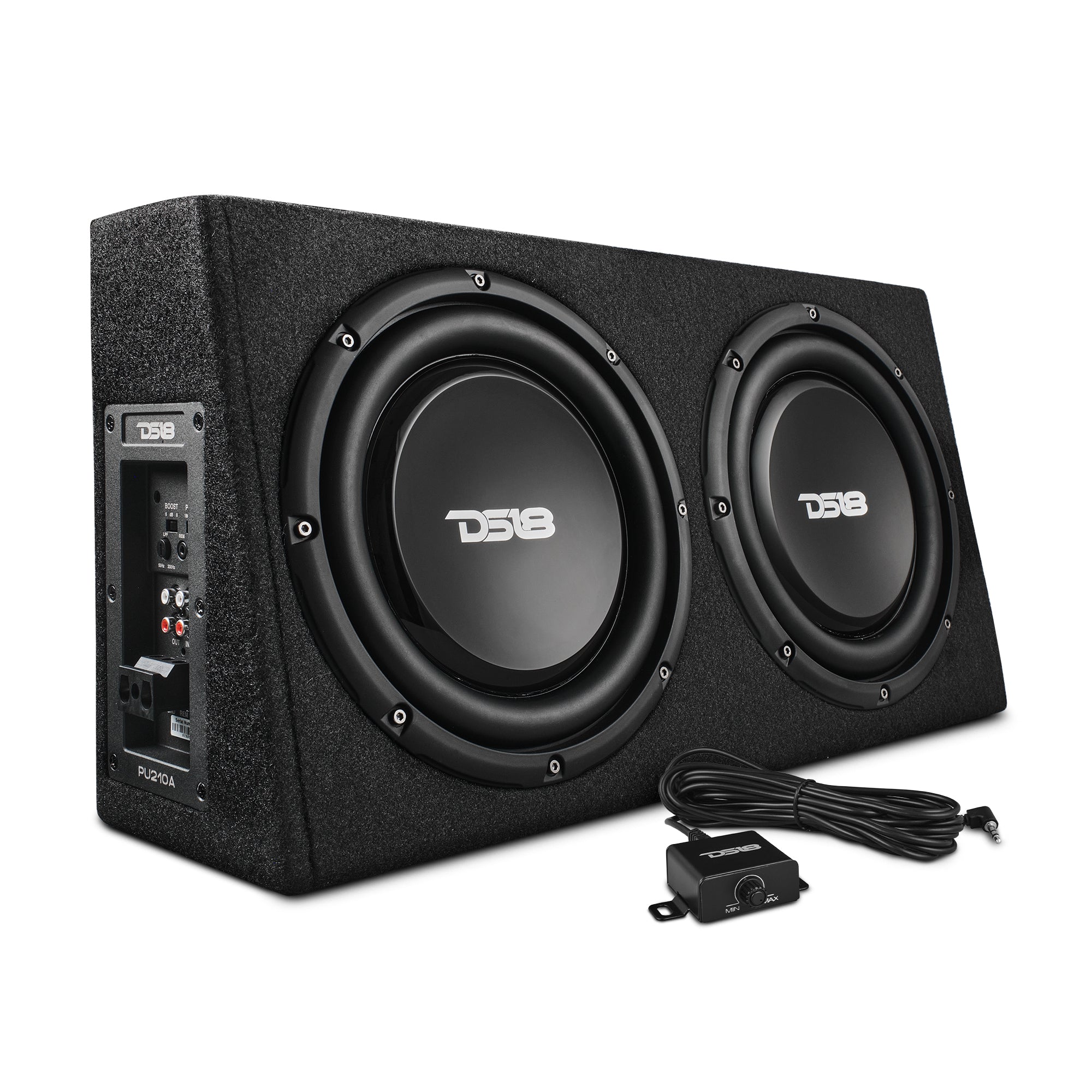 10" Active Subwoofer Shallow Enclosure with 10" Passive Subwoofer For Pickup Trucks