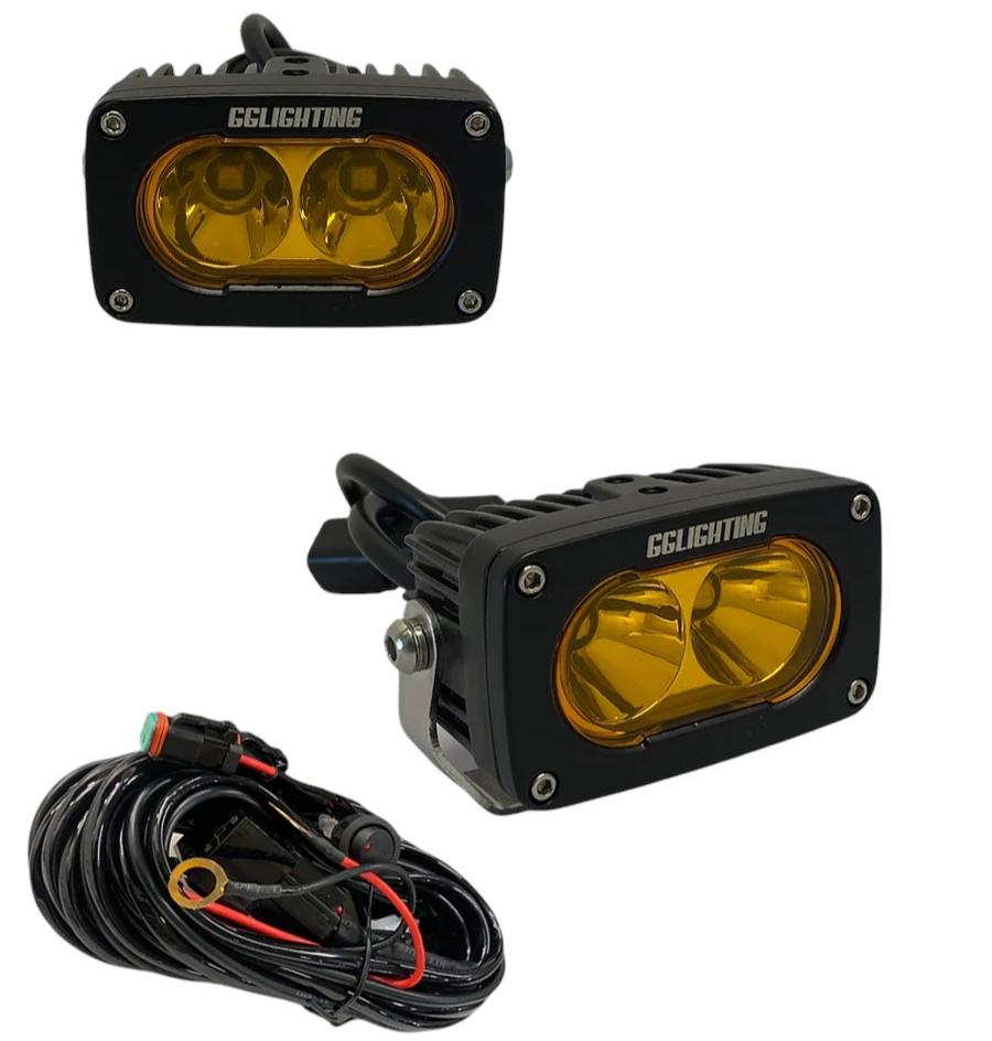 GP10 Offroad LED Pod Bundle Amber With Free Wiring Harness