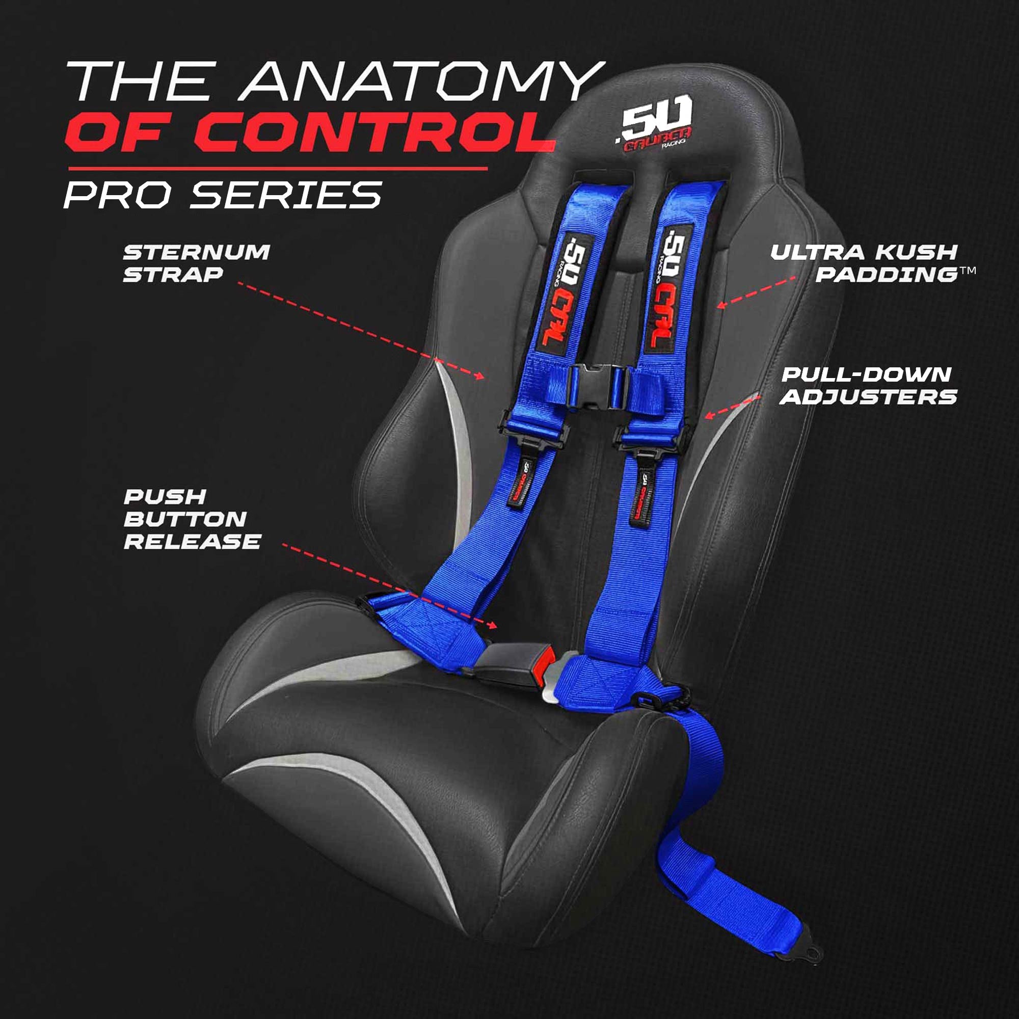 Pro Series 4 point Harness with push button release 2" & 3" available