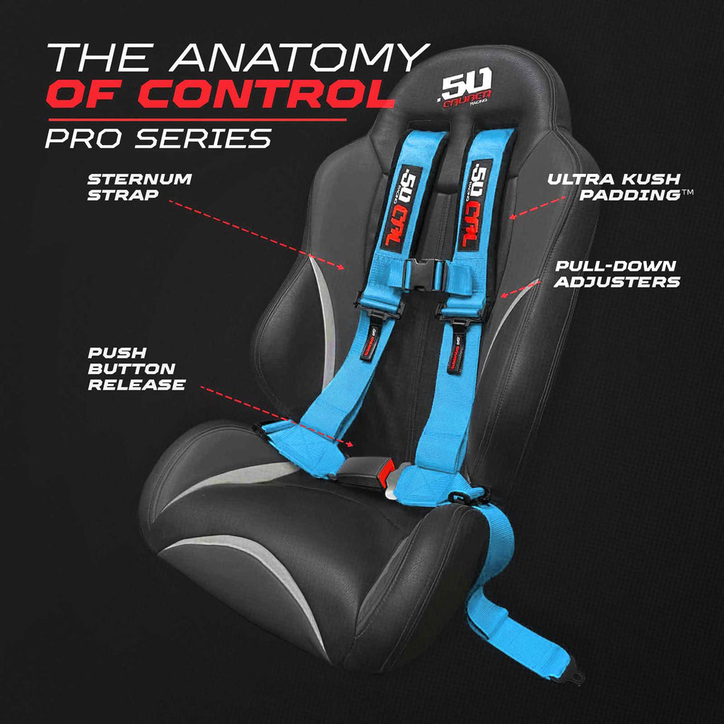 Pro Series 4 point Harness with push button release 2" & 3" available