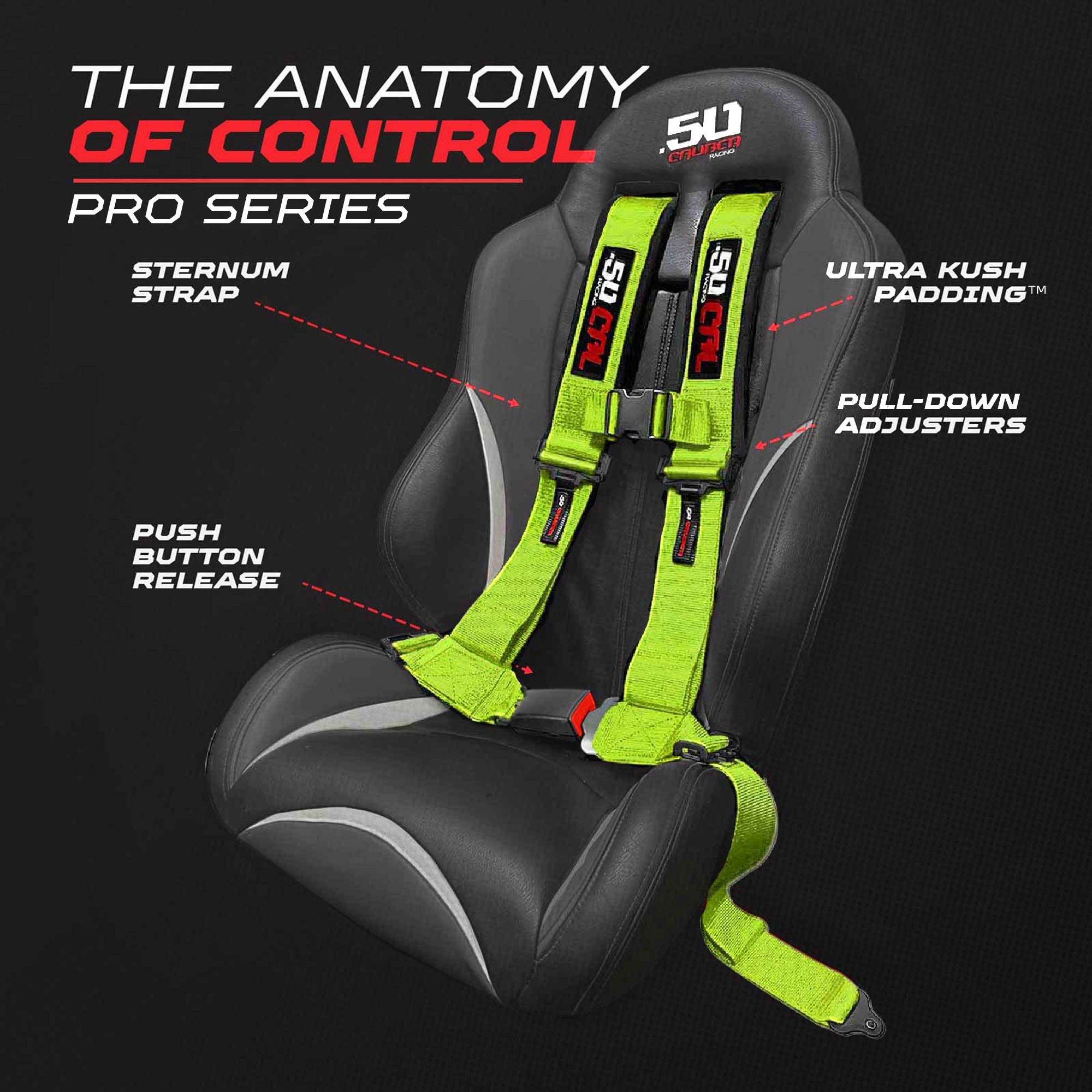 Pro Series 4 point Harness with push button release 2" & 3" available