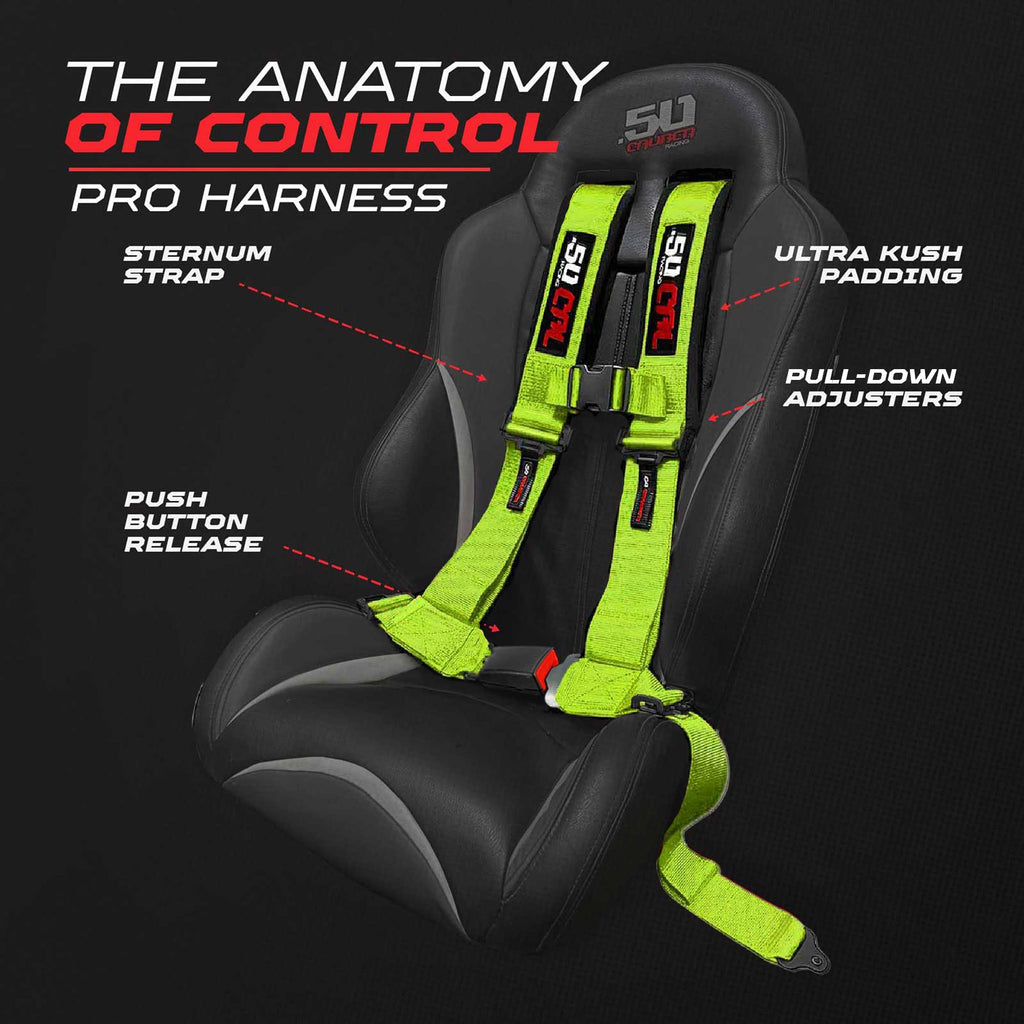 Pro Series 2" & 3" 4 point Harness with push button release