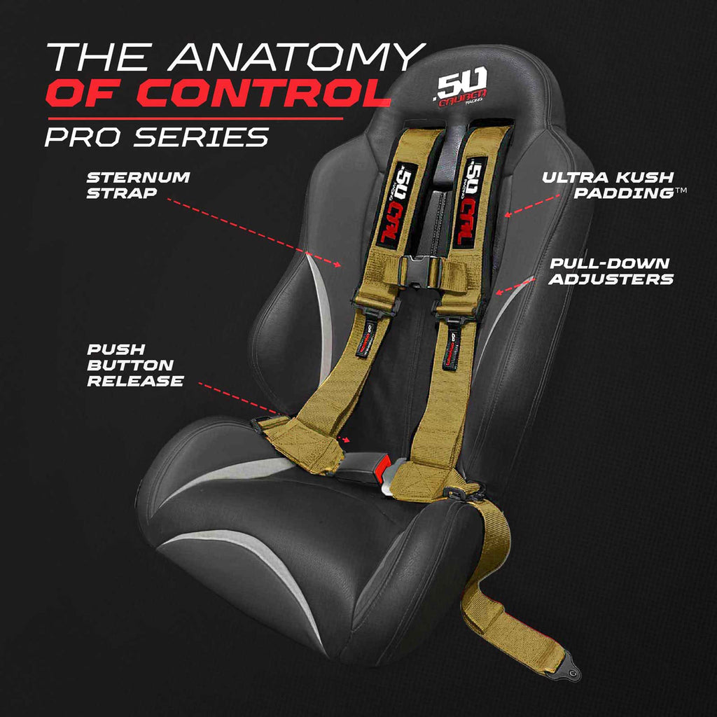 Pro Series 4 point Harness with push button release 2" & 3" available