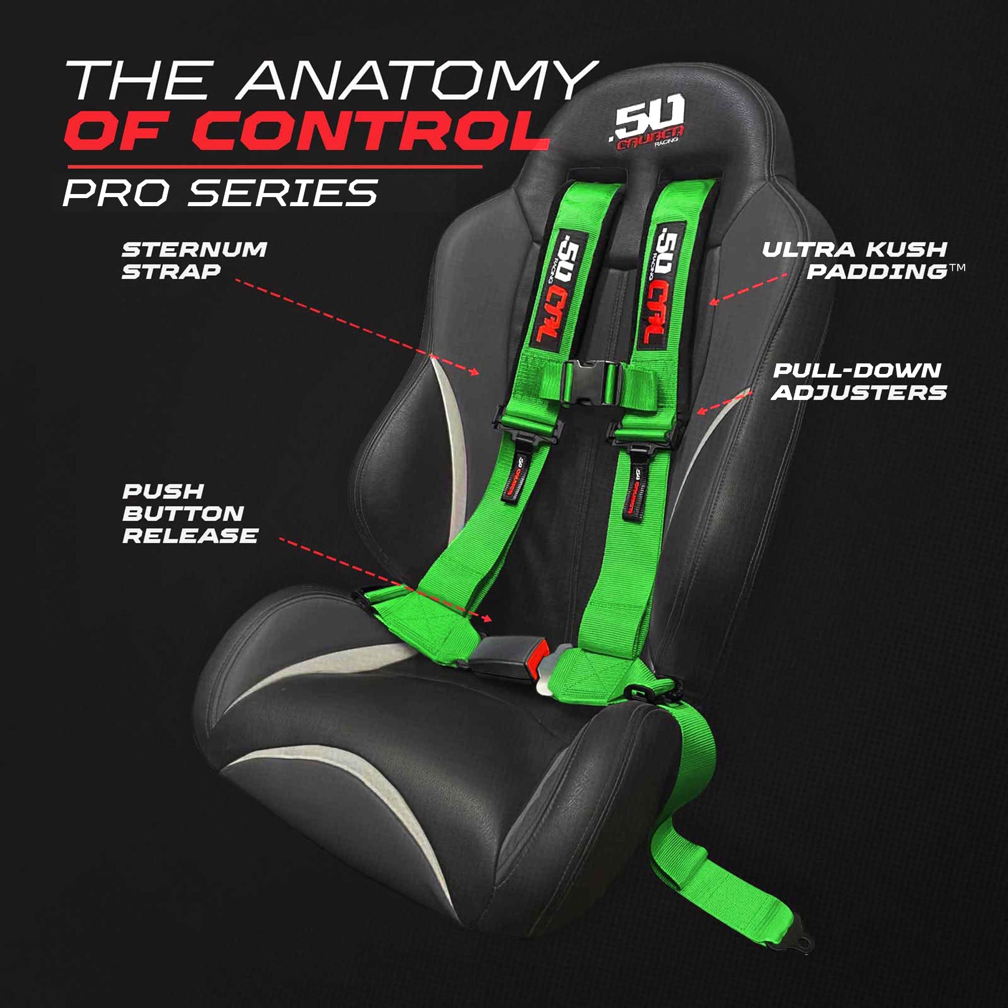 Pro Series 4 point Harness with push button release 2" & 3" available