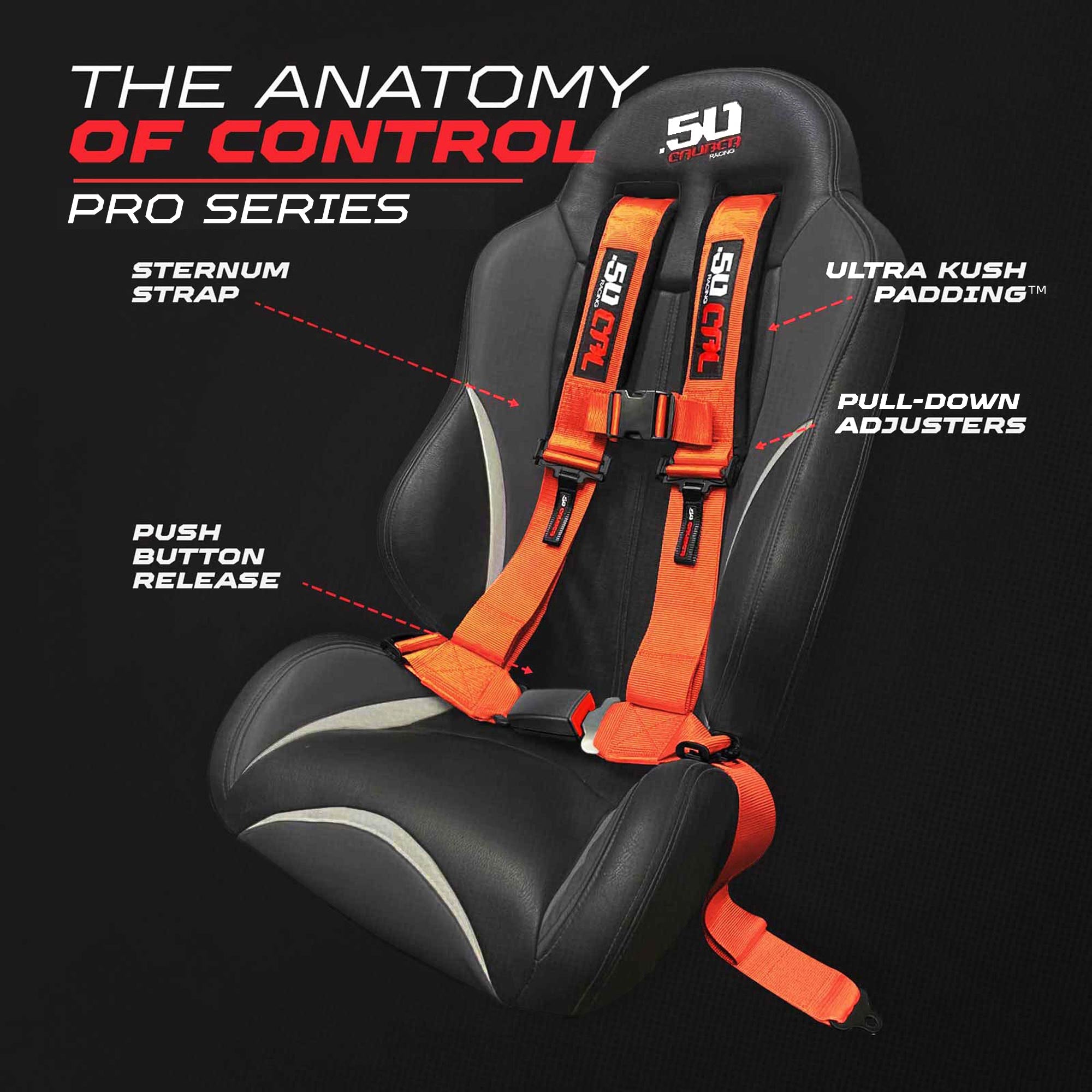 Pro Series 4 point Harness with push button release 2" & 3" available