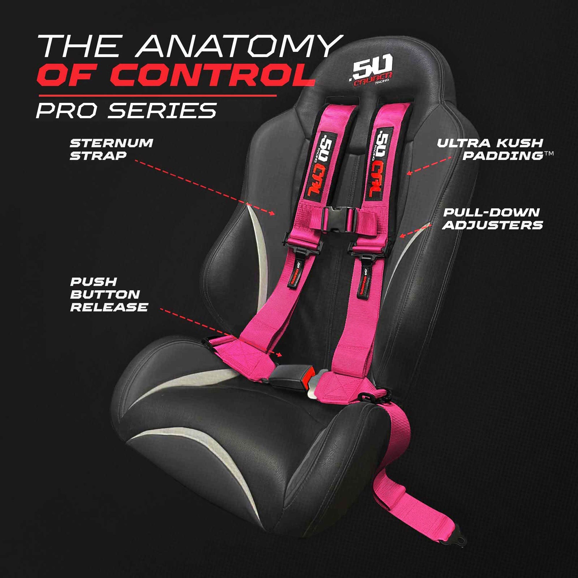 Pro Series 4 point Harness with push button release 2" & 3" available