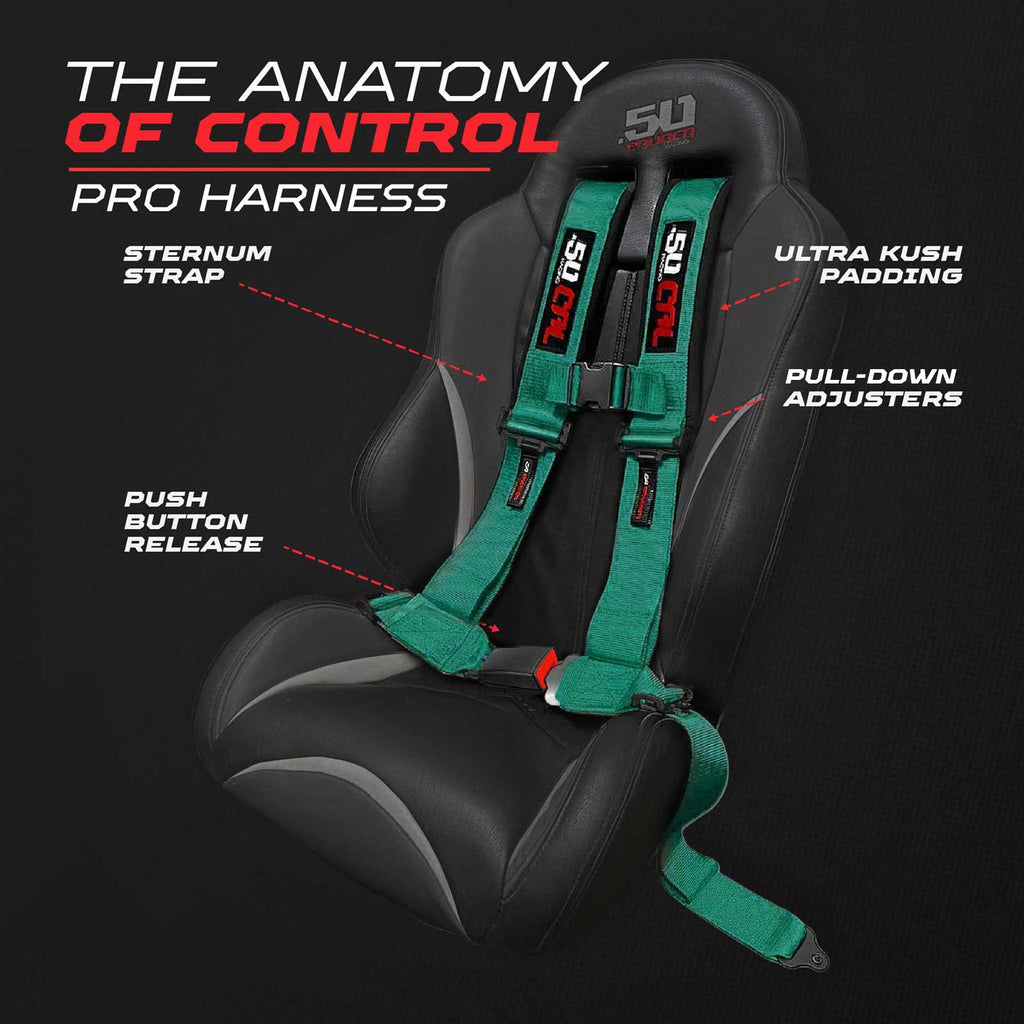 Pro Series 2" & 3" 4 point Harness with push button release