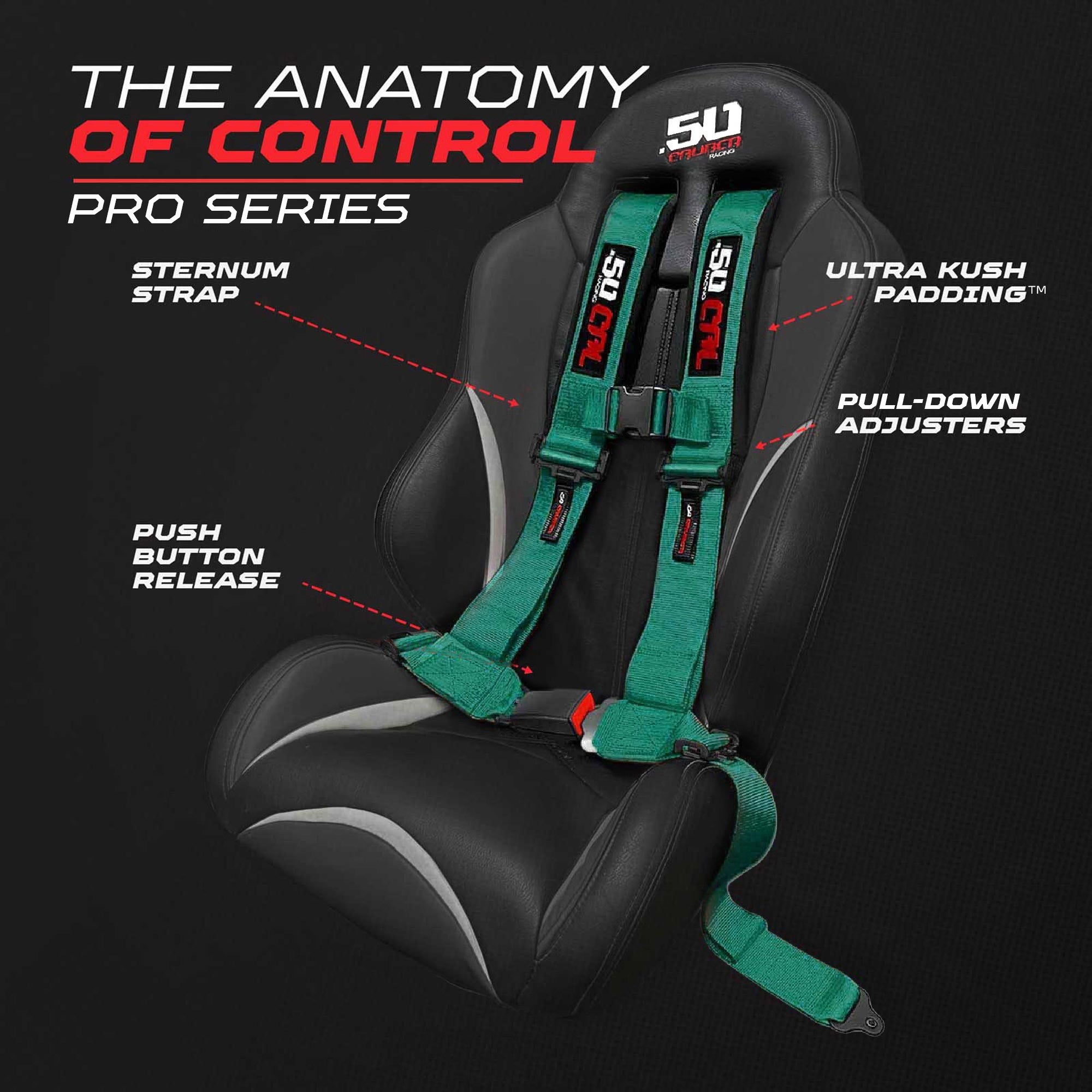 Pro Series 4 point Harness with push button release 2" & 3" available