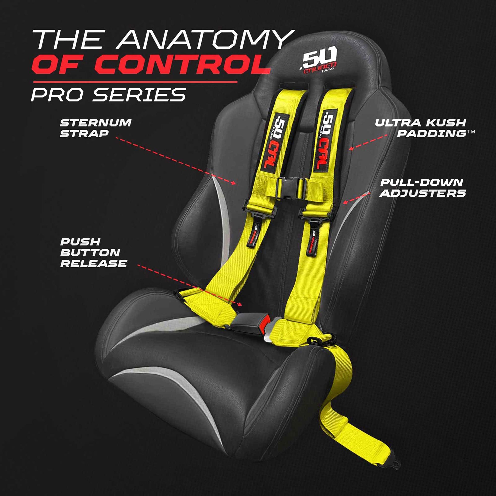 Pro Series 4 point Harness with push button release 2" & 3" available