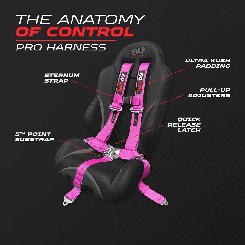 2" 5 point Pro Series Latch Harness 50 Caliber Racing Harness