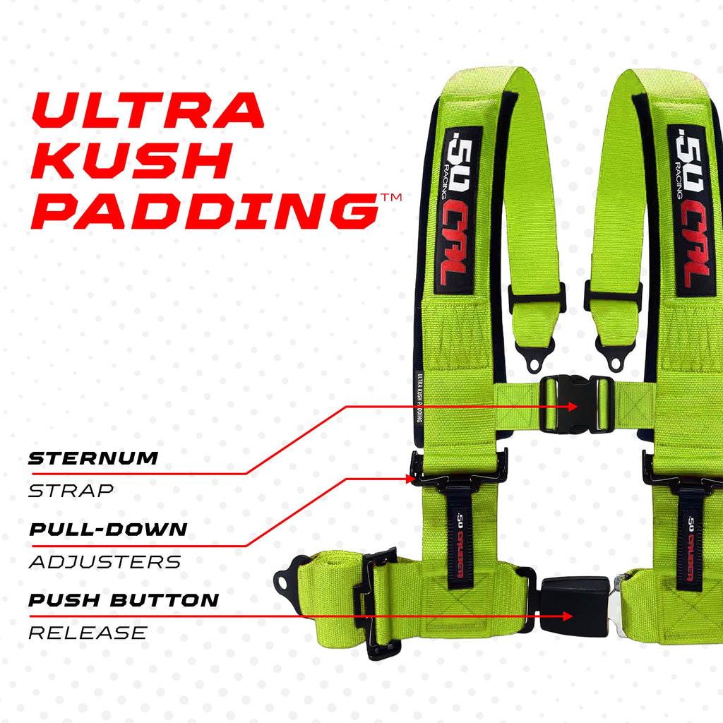 Pro Series 4 point Harness with push button release 2" & 3" available