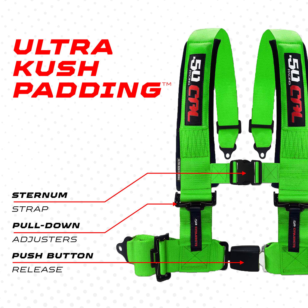 Pro Series 4 point Harness with push button release 2" & 3" available