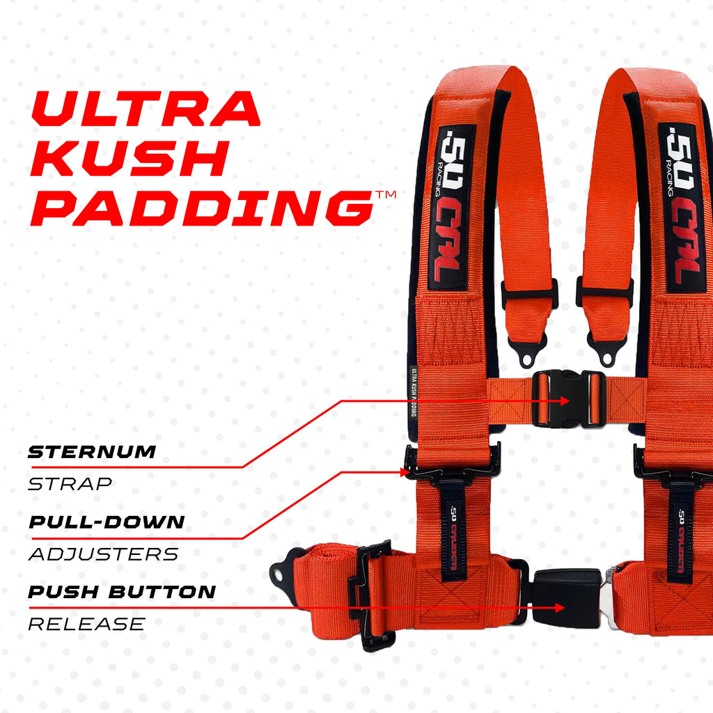 Pro Series 4 point Harness with push button release 2" & 3" available