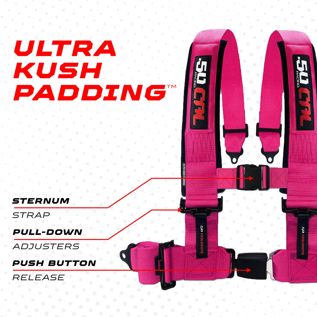 Pro Series 4 point Harness with push button release 2" & 3" available