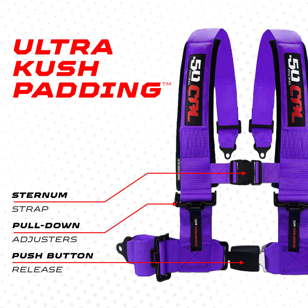 Pro Series 4 point Harness with push button release 2" & 3" available