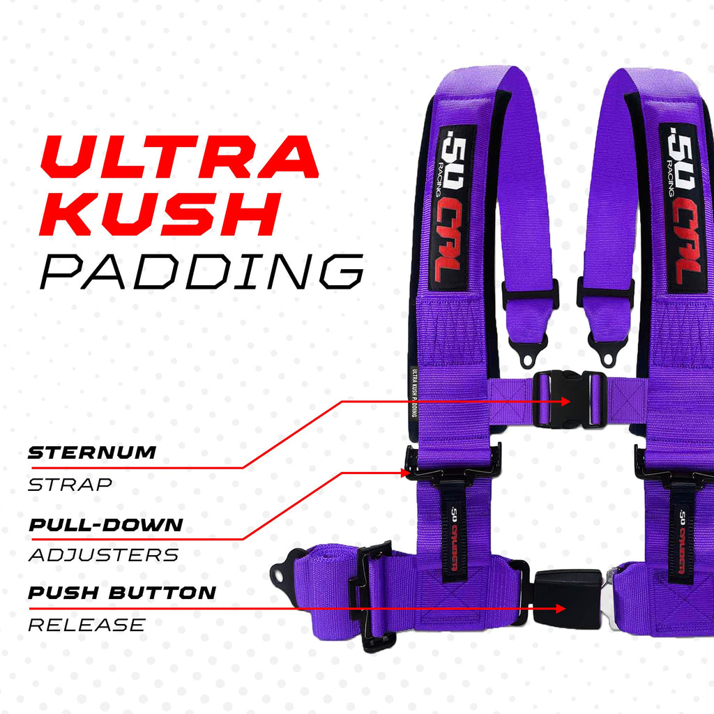 Pro Series 2" & 3" 4 point Harness with push button release