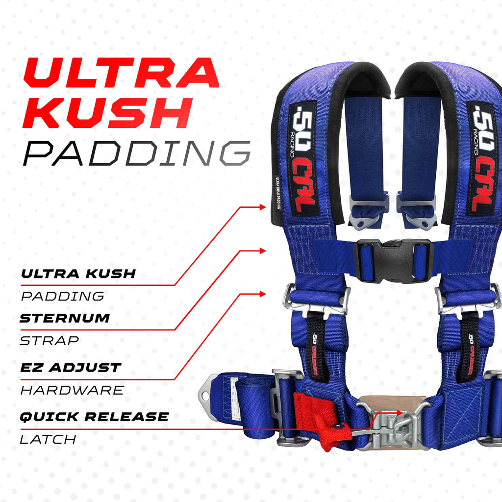 Pro Series 3" 4 point Harness Seat Belt 50 Caliber Racing