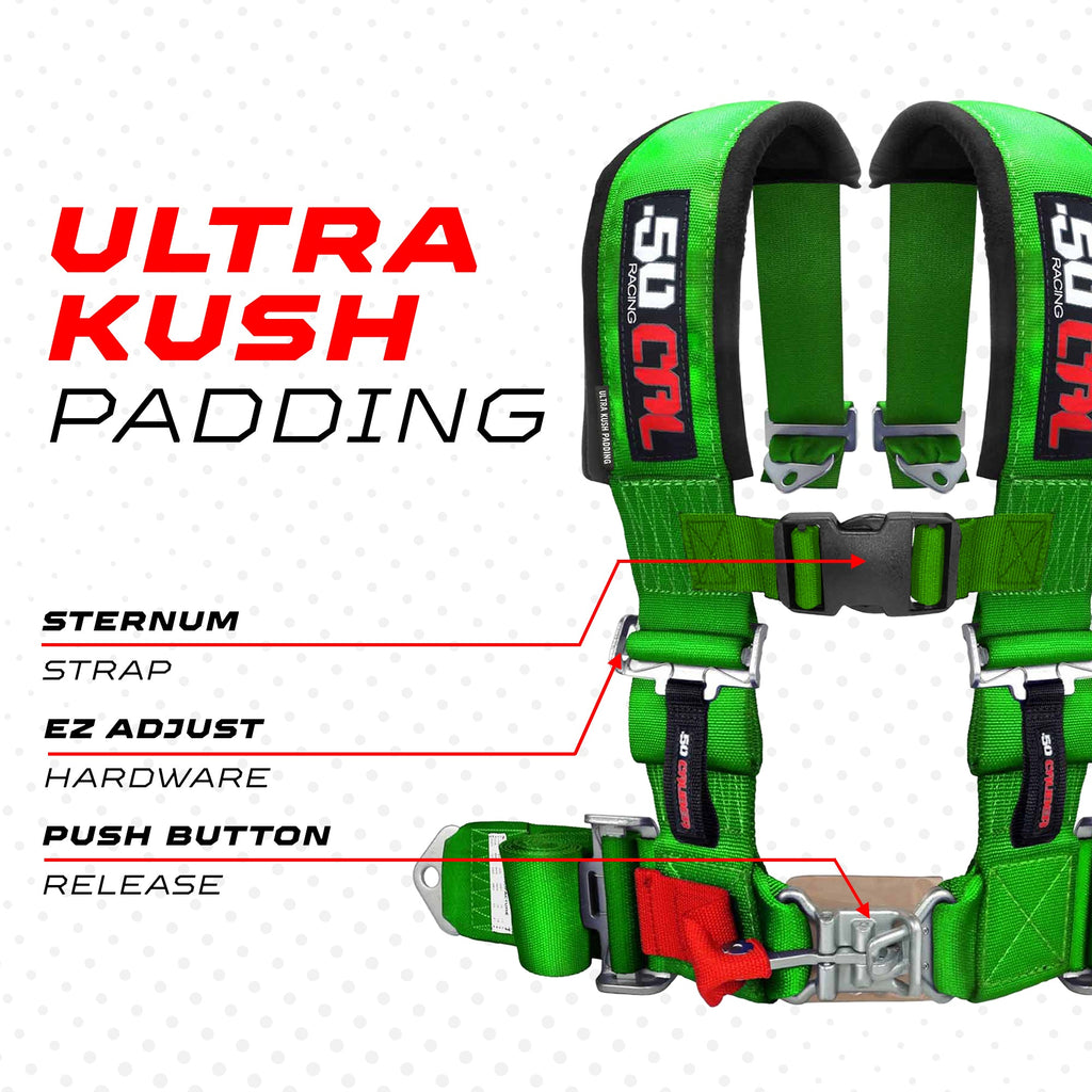 Pro Series 3" 4 point Latch Harness 50 Caliber Racing