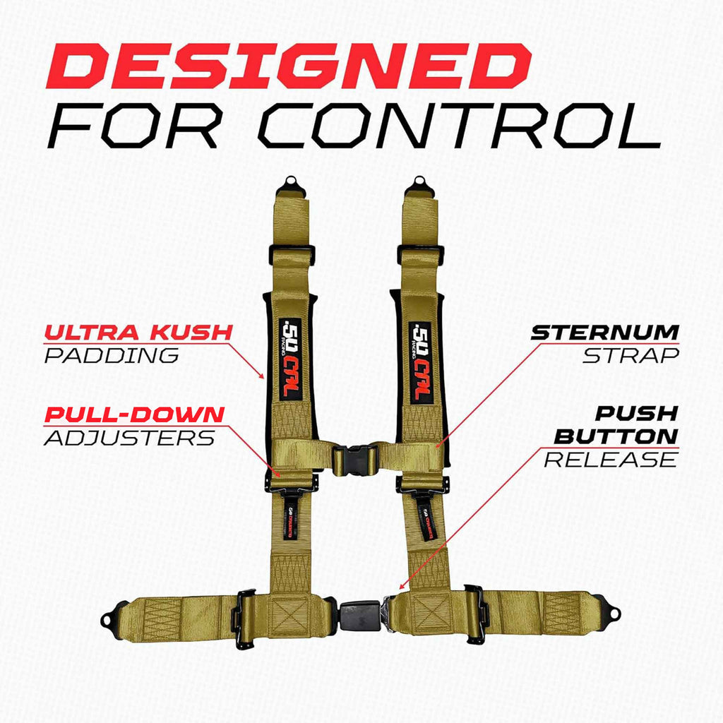 Pro Series 2" & 3" 4 point Harness with push button release