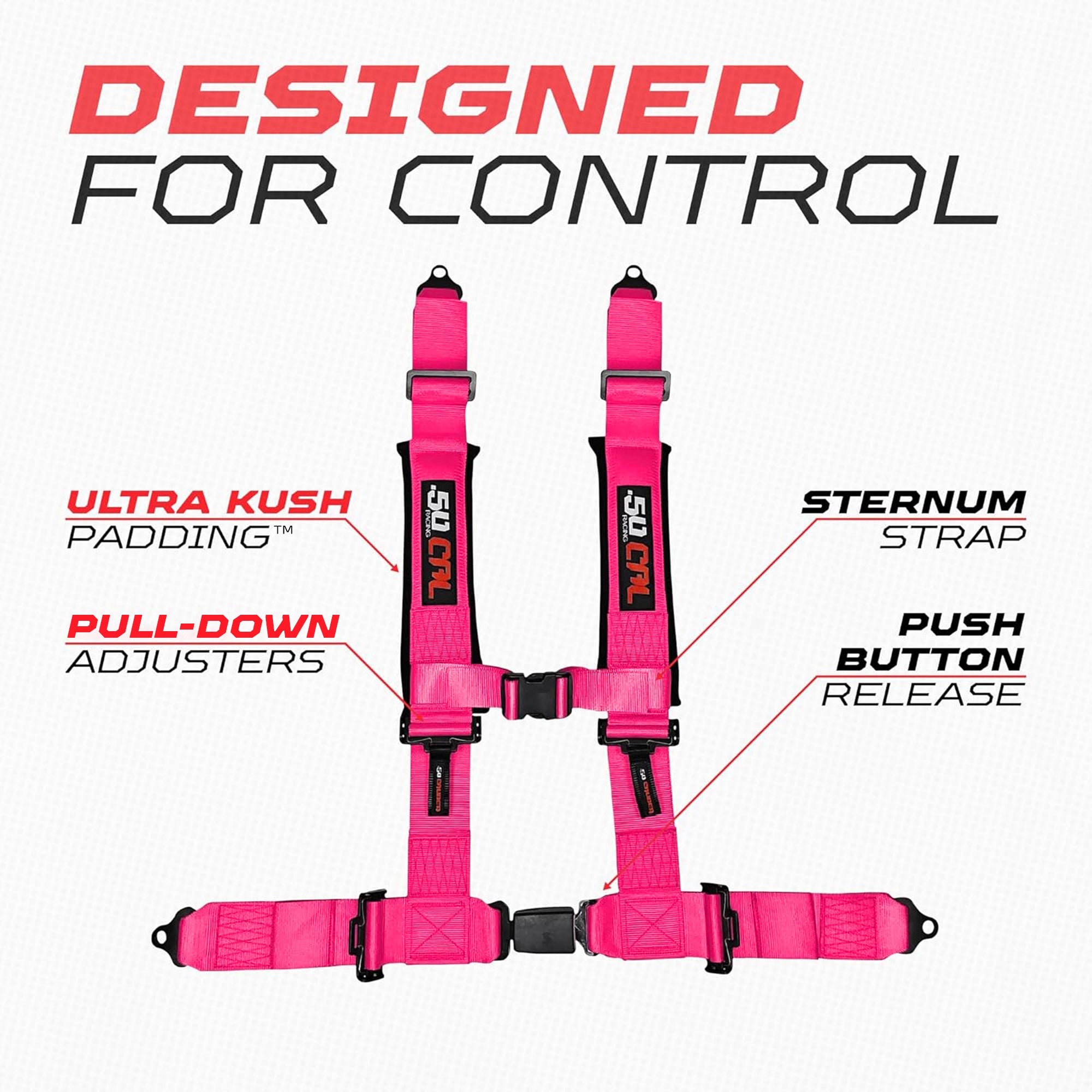 Pro Series 4 point Harness with push button release 2" & 3" available