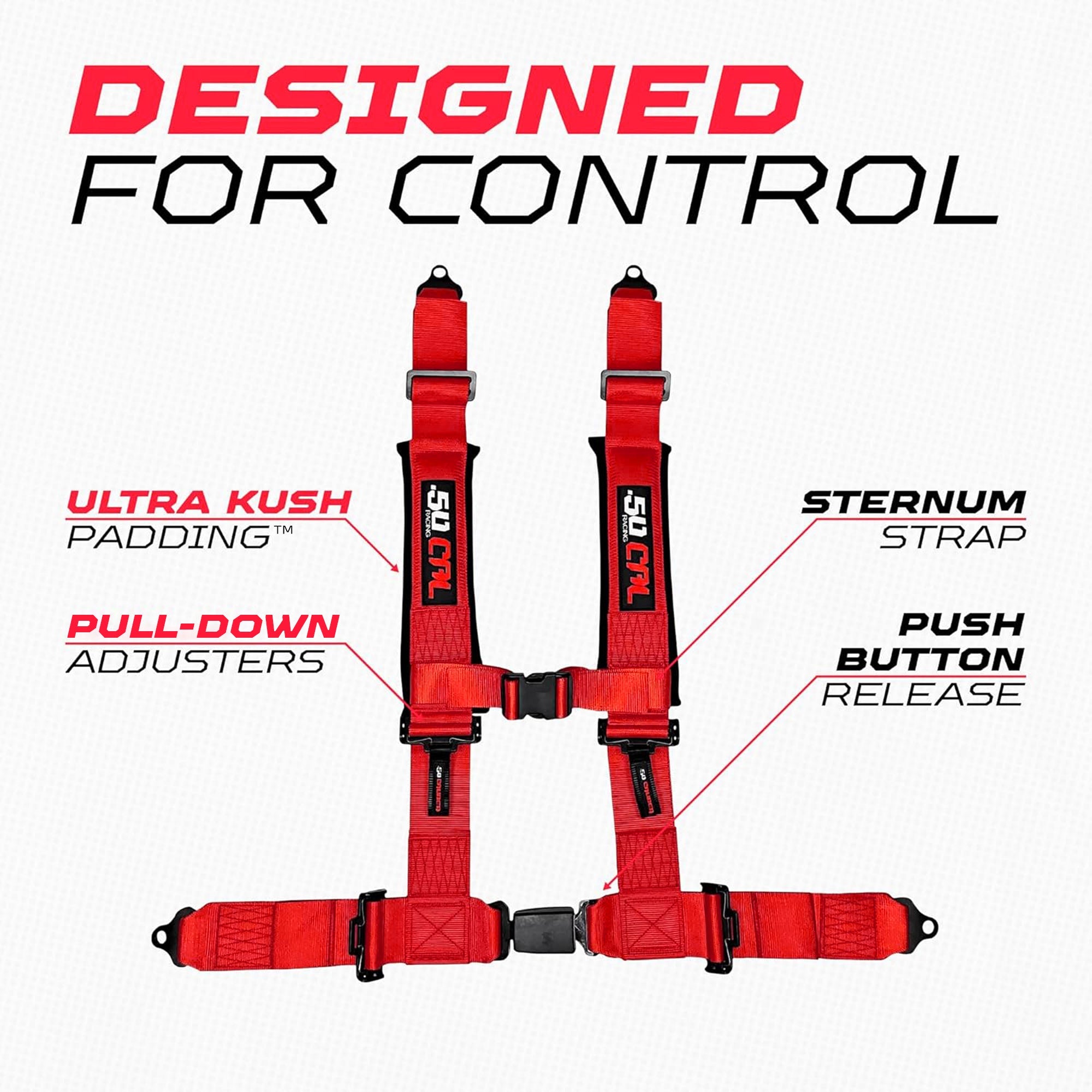 Pro Series 4 point Harness with push button release 2" & 3" available
