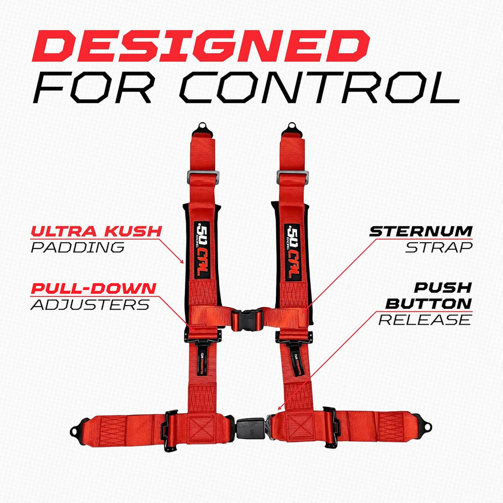 Pro Series 2" & 3" 4 point Harness with push button release