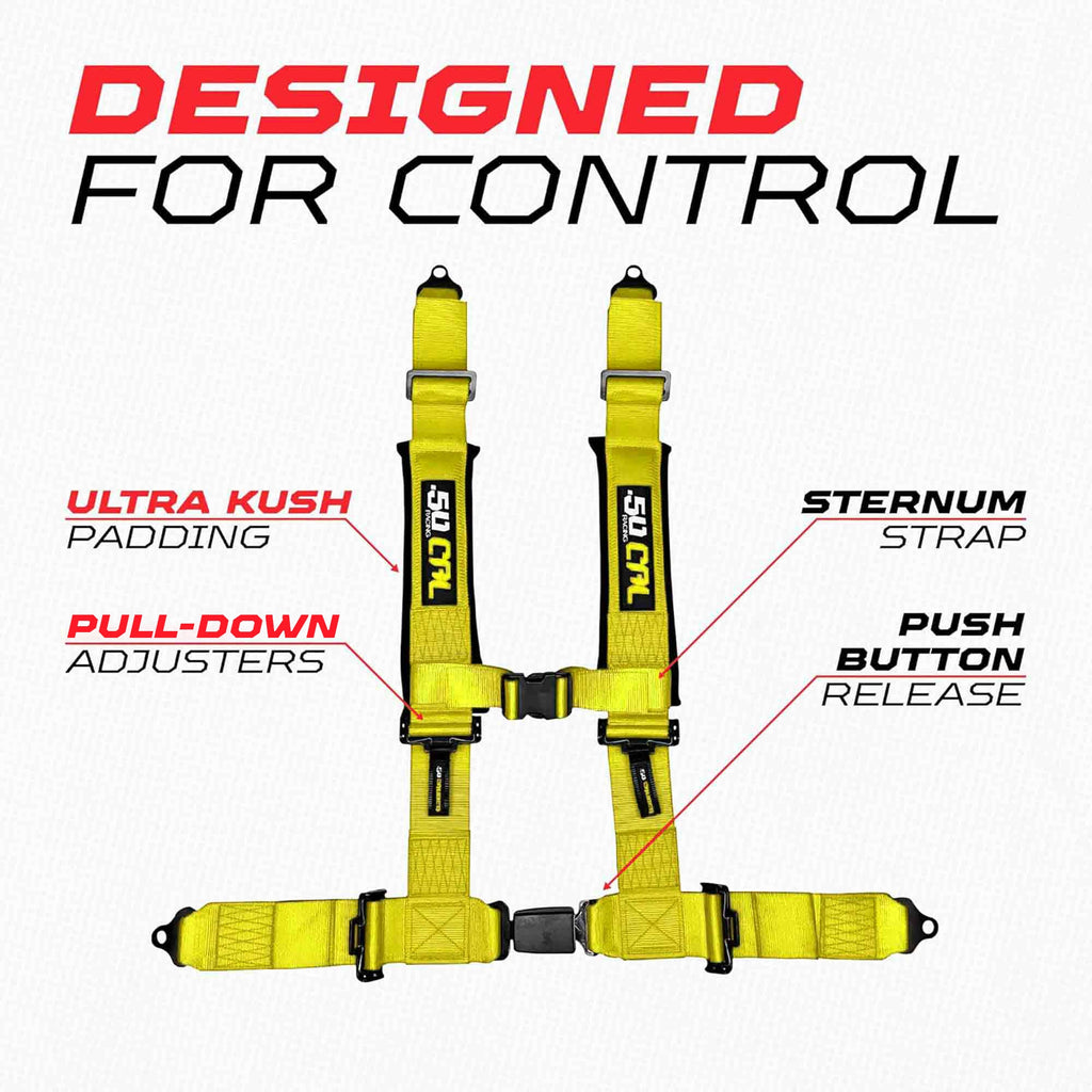 Pro Series 2" & 3" 4 point Harness with push button release