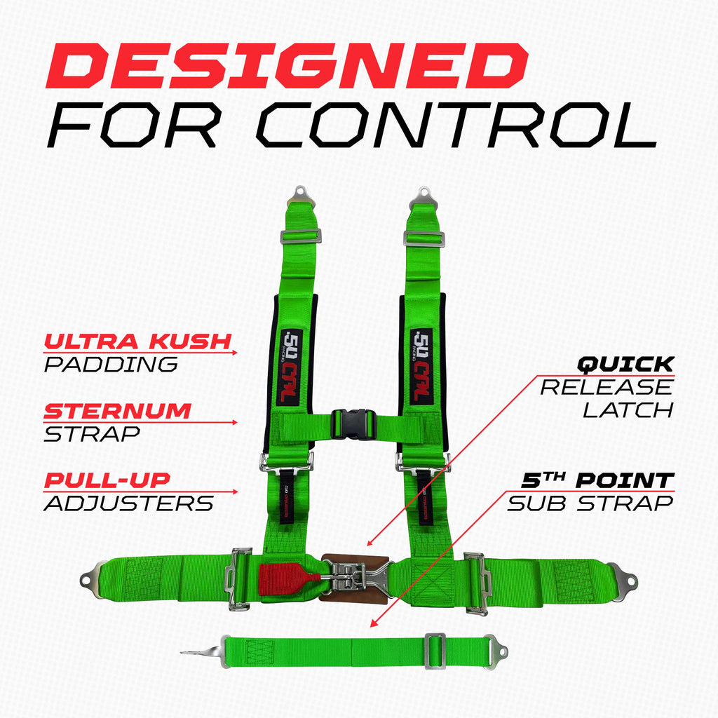 2" 5 point Pro Series Latch Harness 50 Caliber Racing Harness