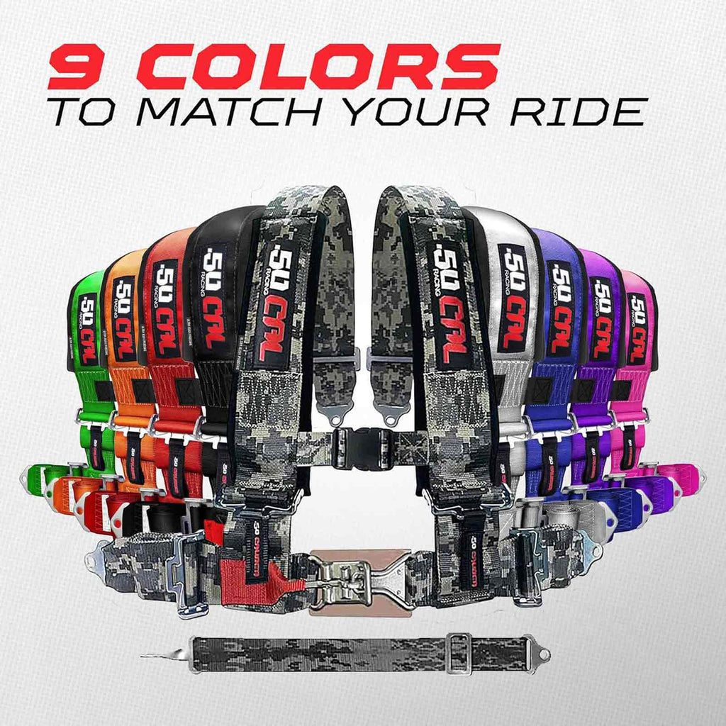 3" 5 Point Racing Harness – Pro Series Race Latch | 50 Caliber Racing