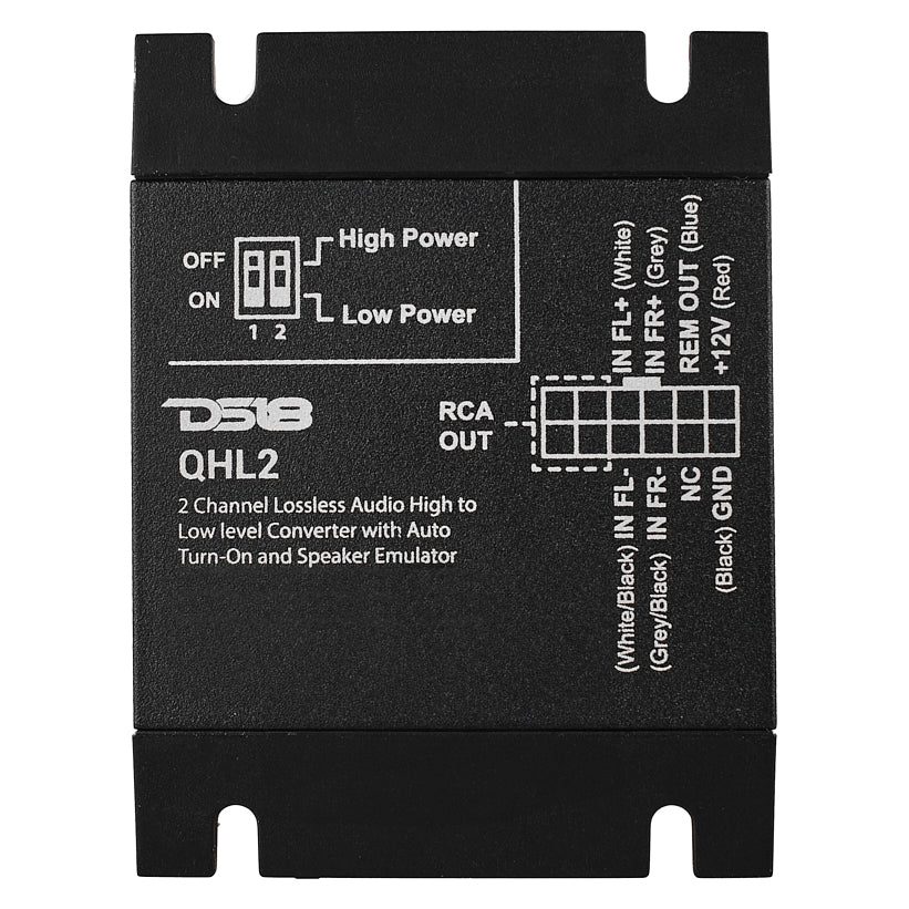 2-Channel Lossless Audio Line Output Converter with Auto Turn-On And Speaker Emulator