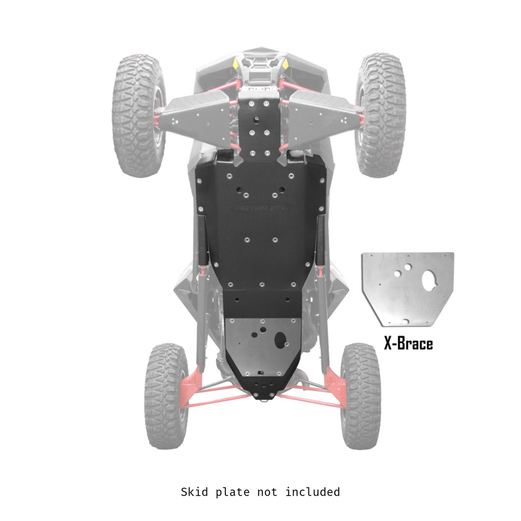 Polaris RZR RS1 X-Brace for UHMW Skid Plate