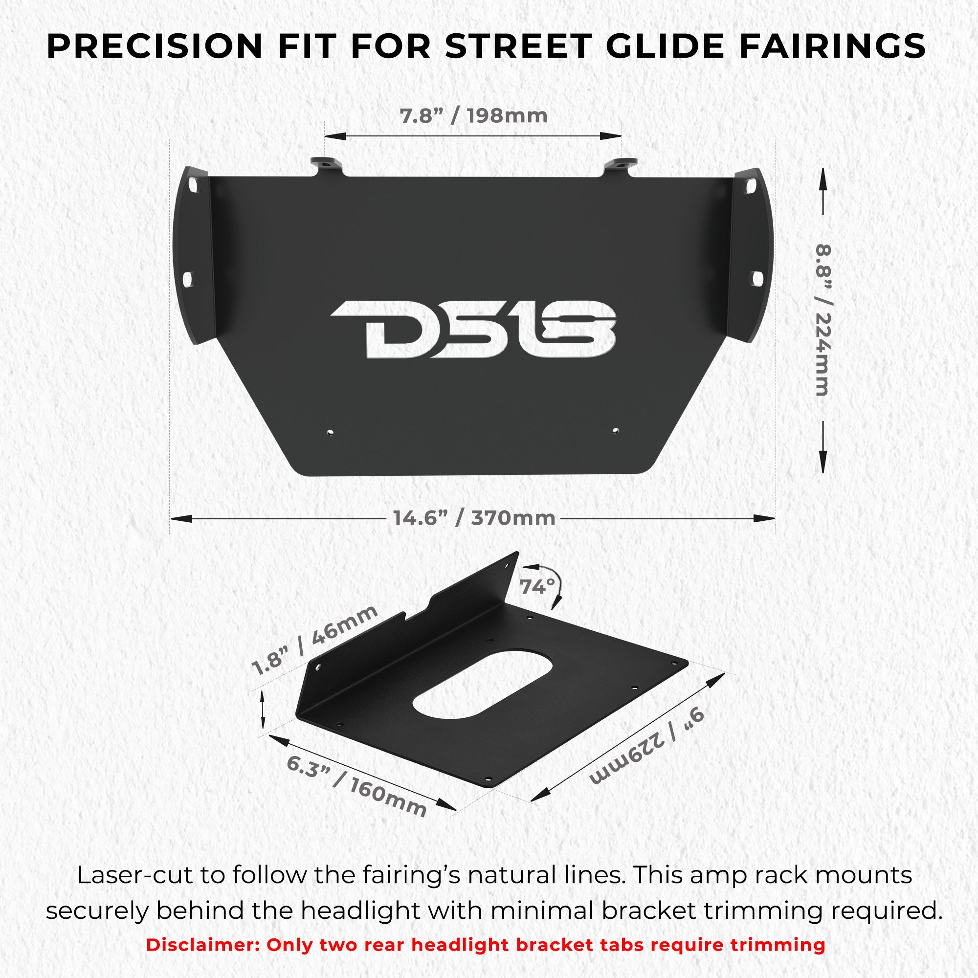 Harley-Davidson Street Glide Amplifier Rack for models 2014–2023