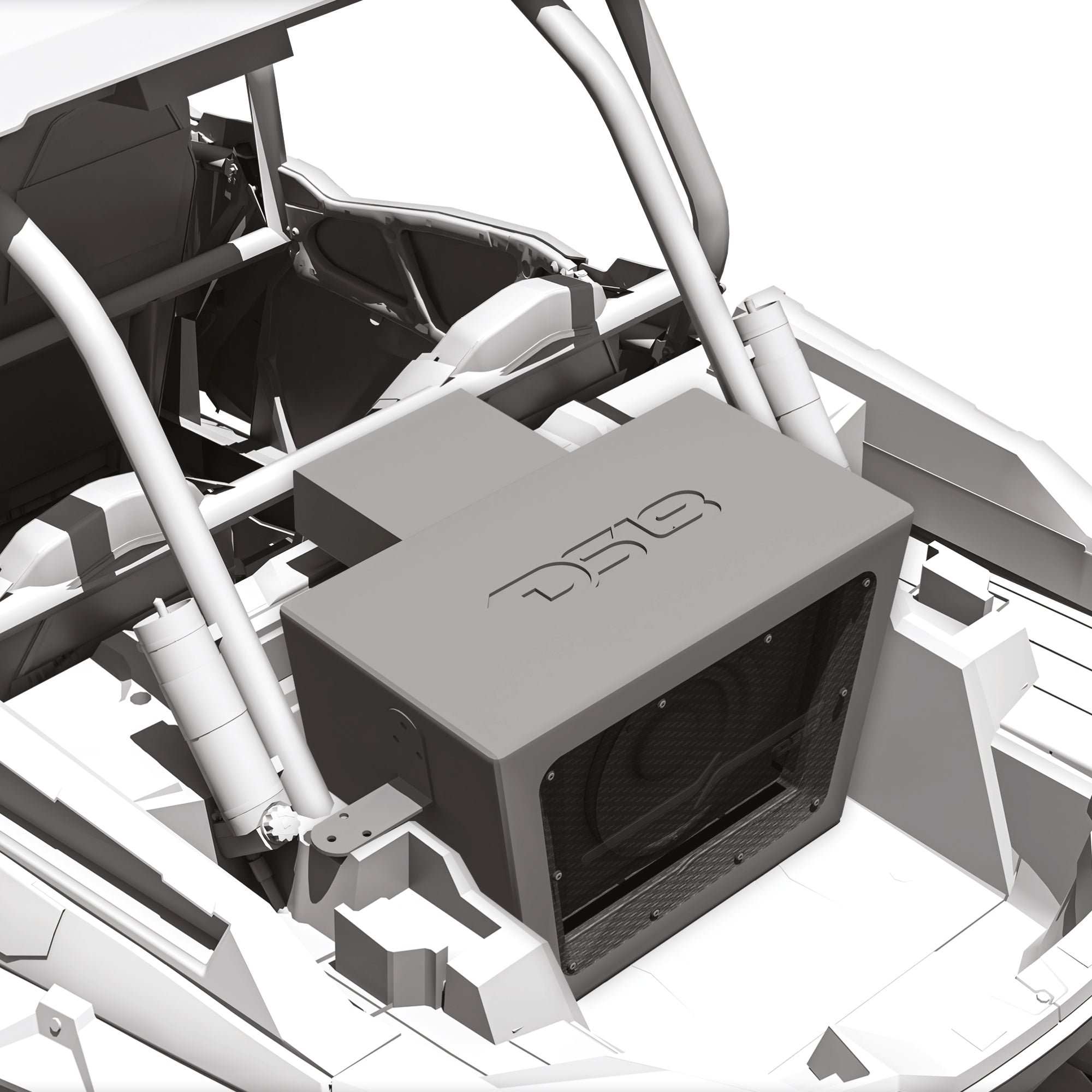 Polaris RZR PRO/XP 10" Bandpass Subwoofer Enclosure for Rear Cargo Box with Digital LED Lights | EXL-X10.2D Preloaded