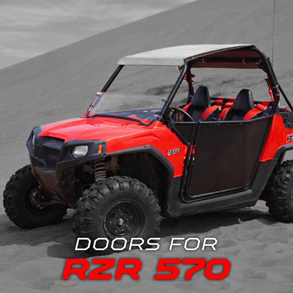 50 Cal RZR Doors White on Black