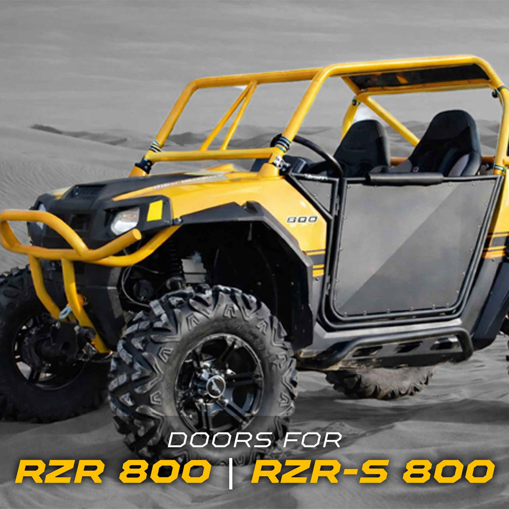 50 Cal RZR Doors White on Black