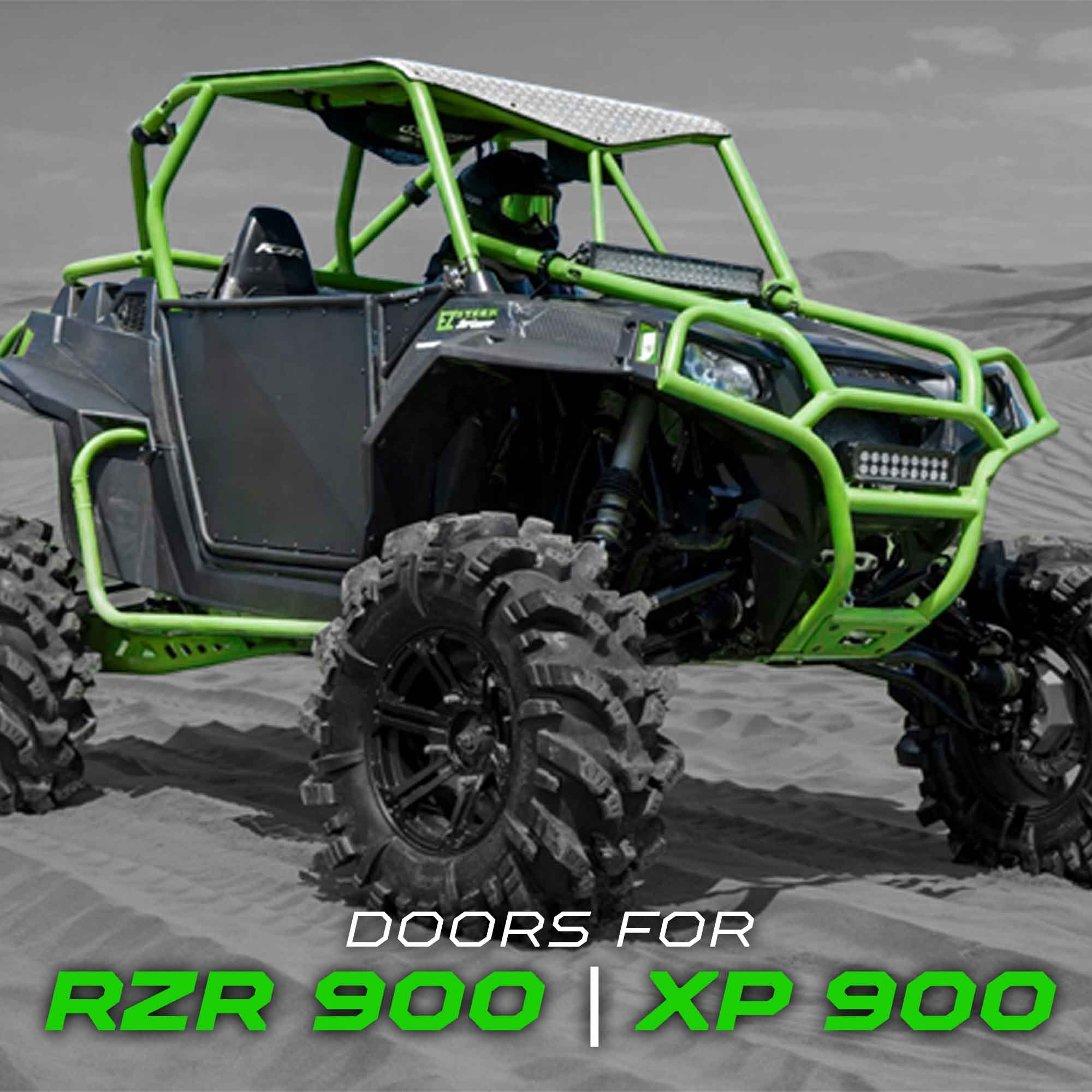 50 Cal RZR Doors White on Black