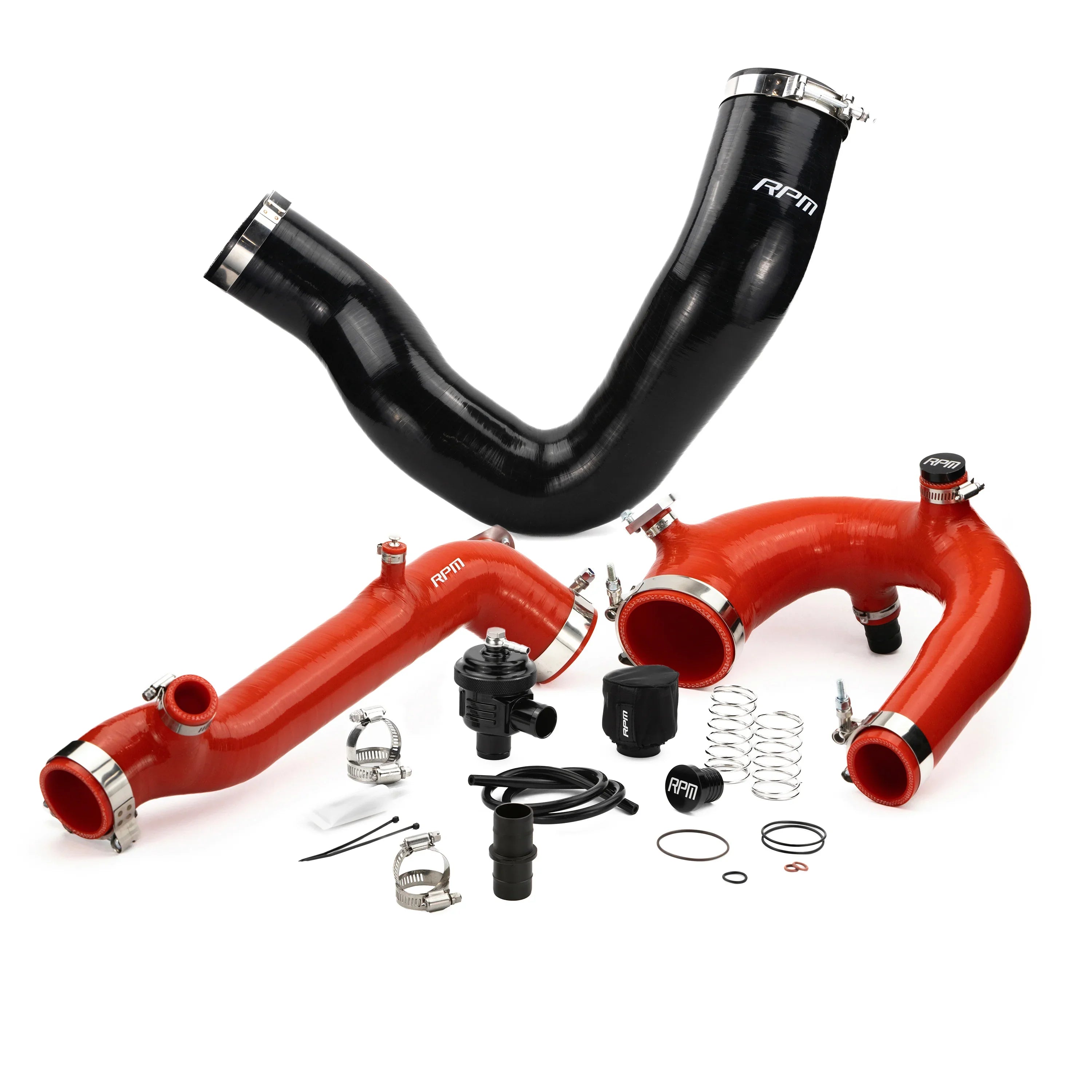 RPM Polaris RZR Turbo R & PRO XP/S Turbo Silicone Intake J-Tube, Charge Tube W/ BOV, & Intake Tube KIT