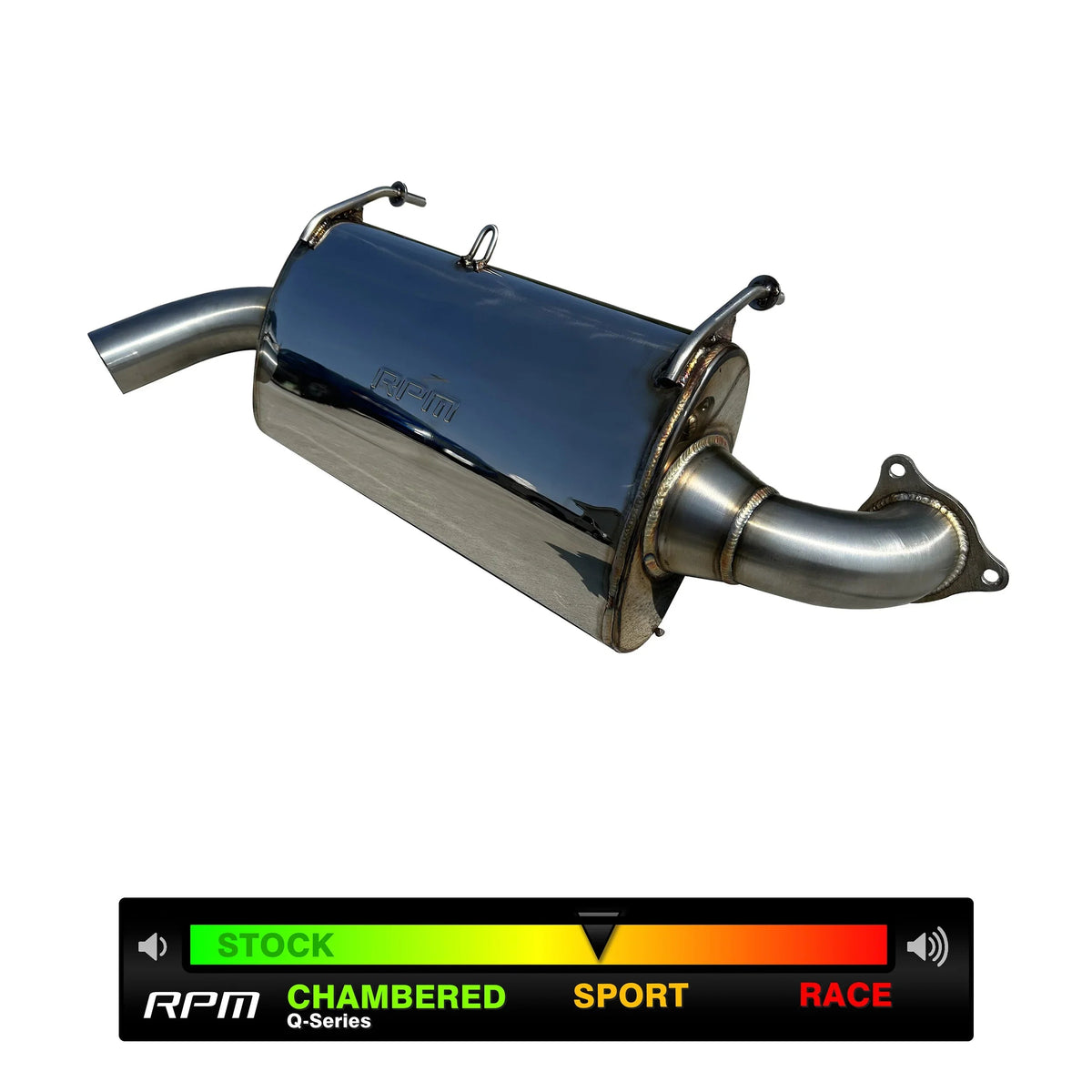 2016-2022 Polaris RZR XPT Turbo Sport Muffler, Slip-On Sport Muffler