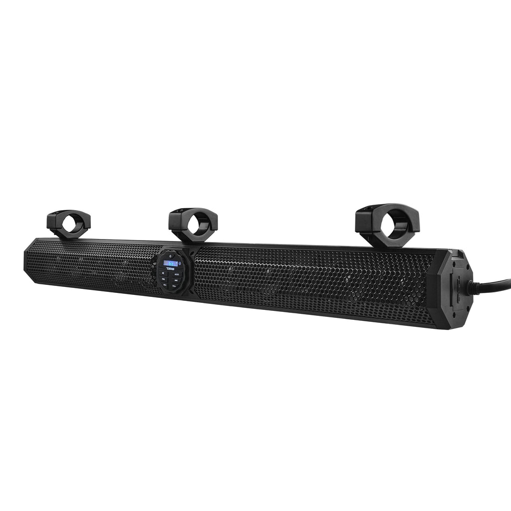 37" Marine Sound Bar Speaker System, 10 Speakers 1200 Watts, Bluetooth® v5.0, Rotating Control Panel
