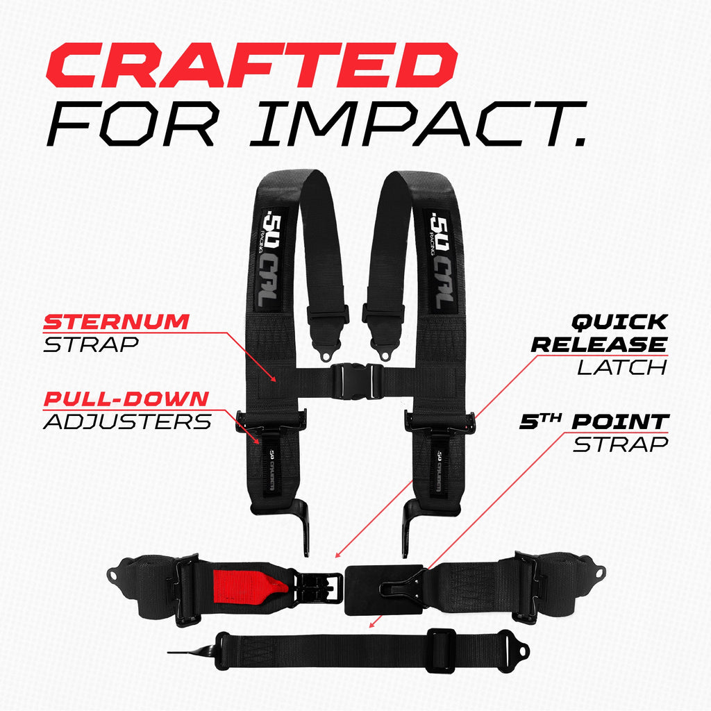 SFI Approved 2" and  3" 5 point Harness, Racing Harness