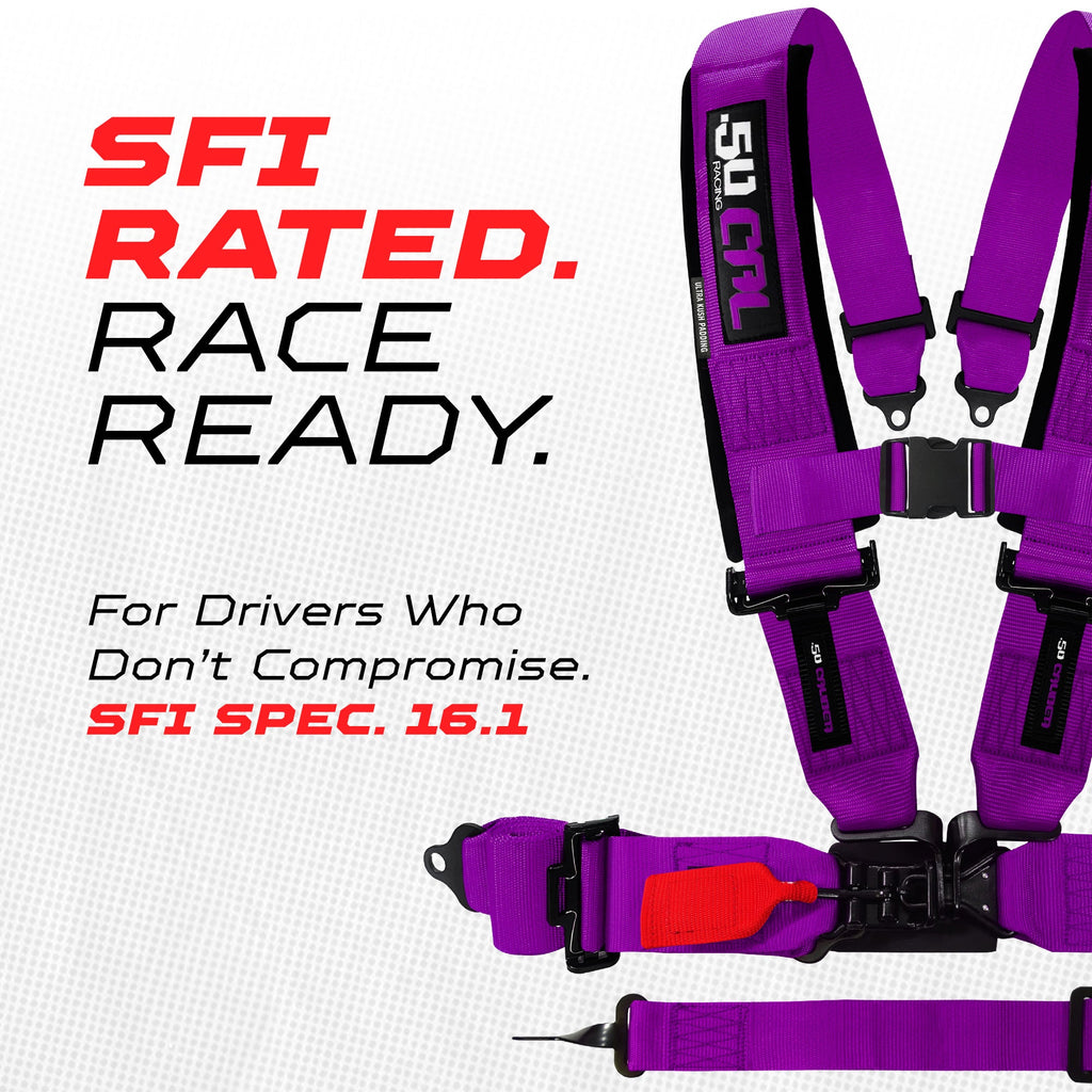 SFI Approved 2" and  3" 5 point Harness, Racing Harness