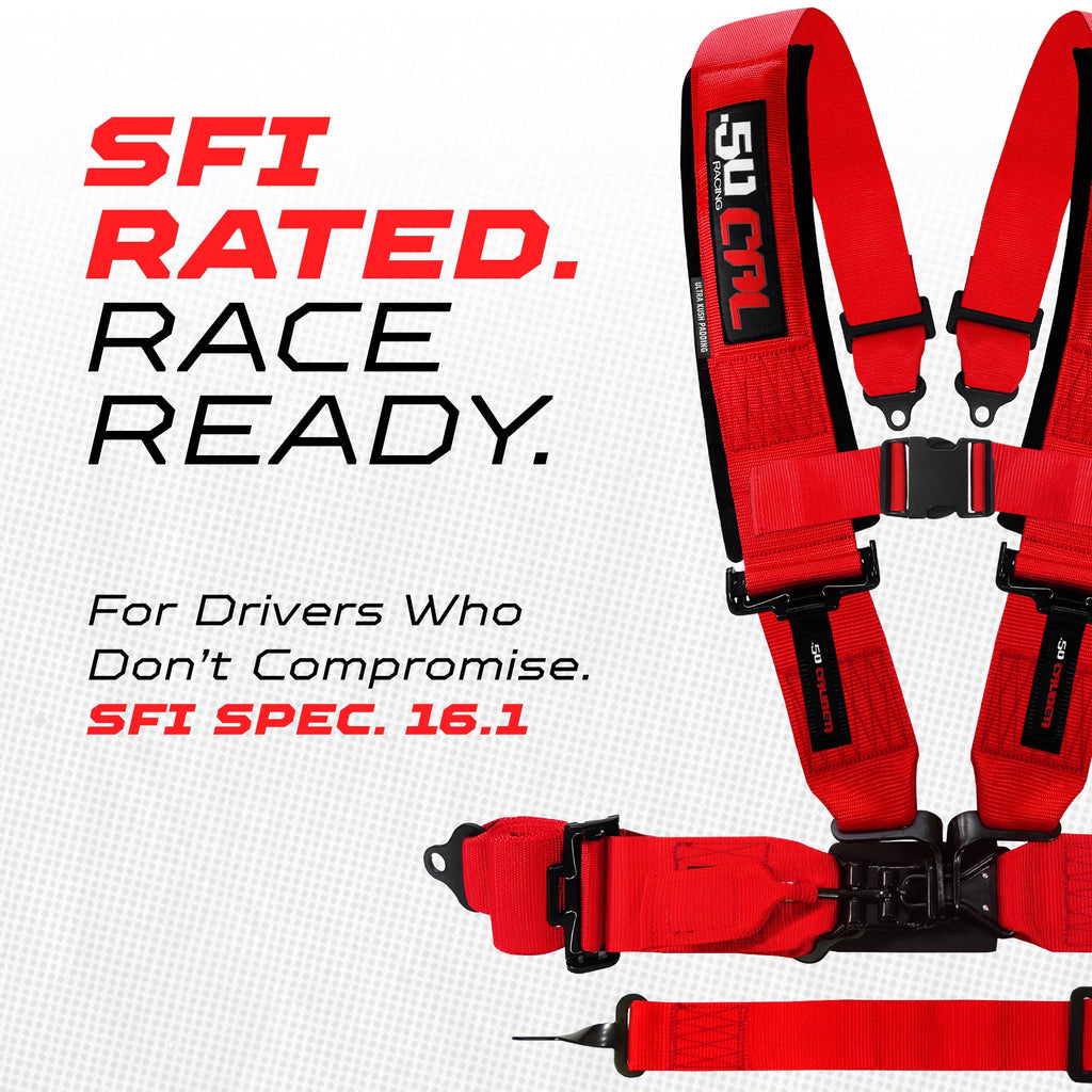 SFI Approved 2" and  3" 5 point Harness, Racing Harness