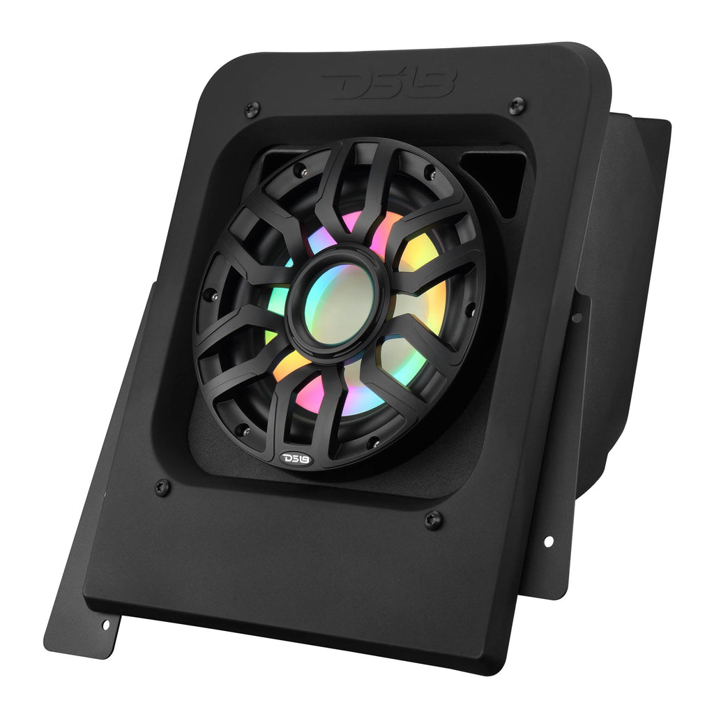 Polaris Slingshot Rear Subwoofer Enclosure Loaded with NXL-IQSUB10/BK and Digital LED Lights | Fits Either Passenger or Driver Side | 2015 - Current