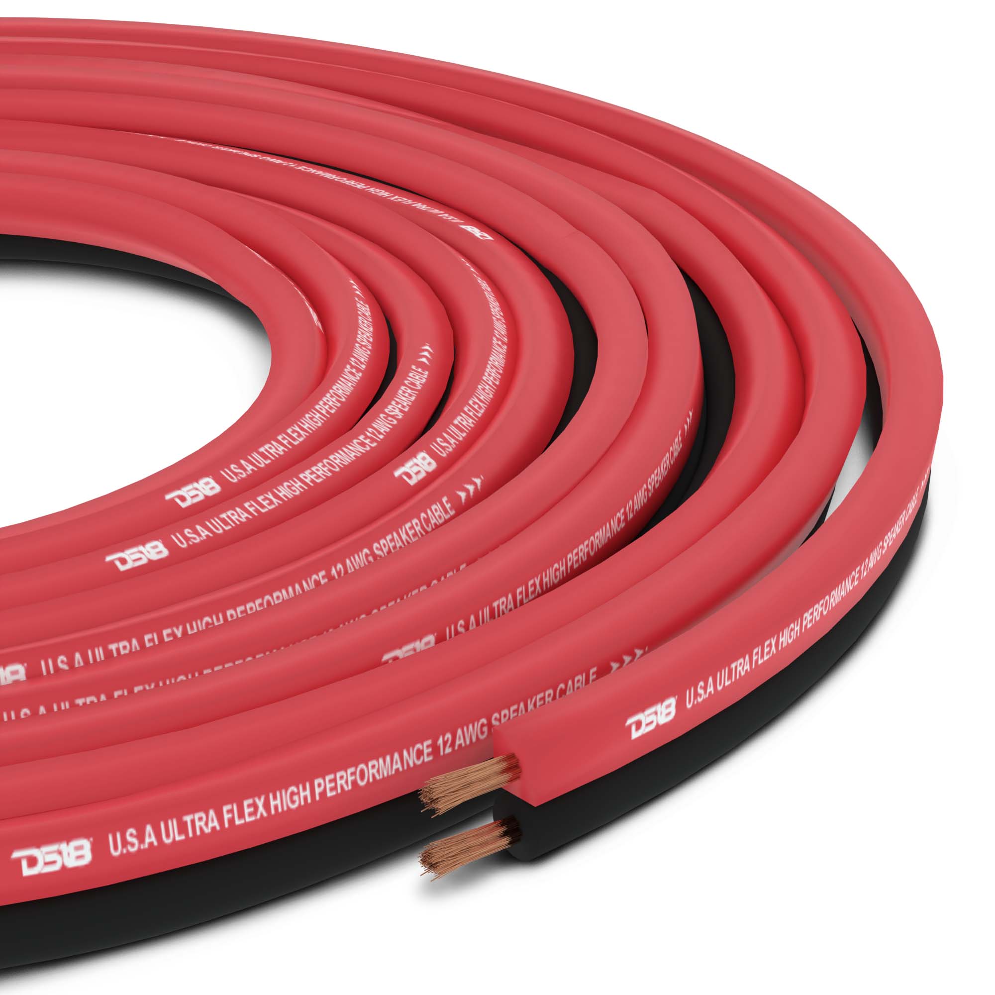 12-GA Speaker Wire 500 Feet - Red