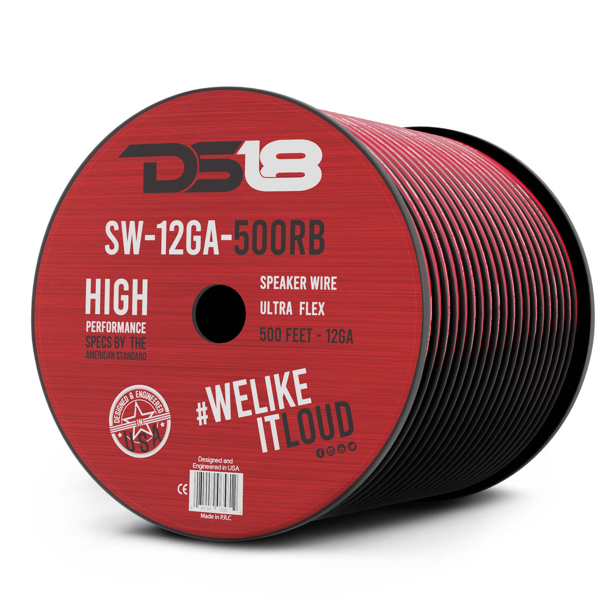12-GA Speaker Wire 500 Feet - Red